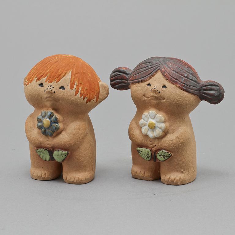 FIGURINER, 7 st, stengods, Lisa Larson, 1900-tal.