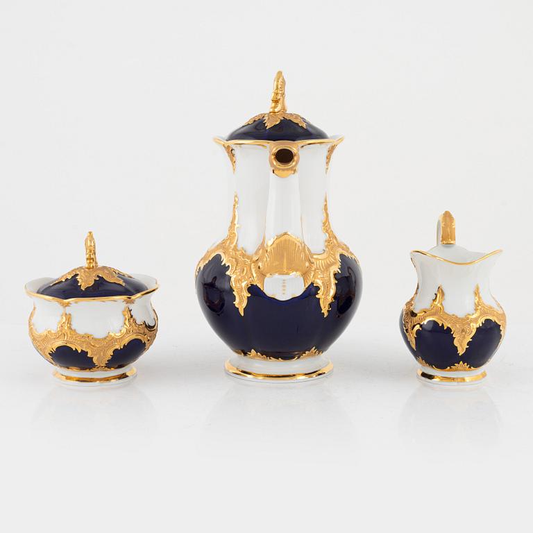 A 27-piece porcelain coffee service, Meissen, 20th century.