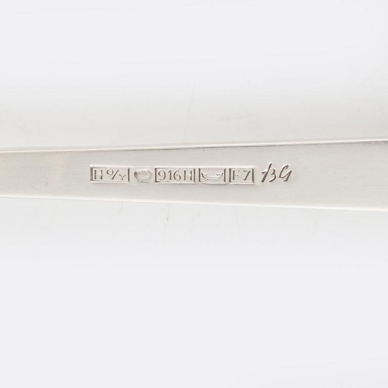 Bertel Gardberg, a silver cutlery set, 'Birgitta', Hopeatehdas oy, Helsinki 1959-1960 (36 pieces).