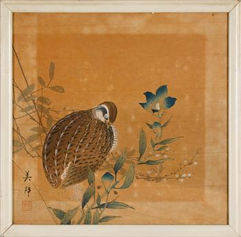 TRÄSNITT, 4 st, kolorerade, Japan, 1900-tal.