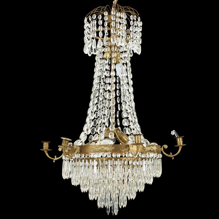 LJUSKRONA, empirestil, 1900-talets första hälft. Höjd 85 cm.