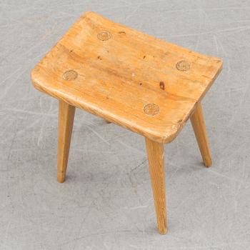 A second half of the 20th century 'Visingsö' stool by Carl Malmsten, Svensk Fur.