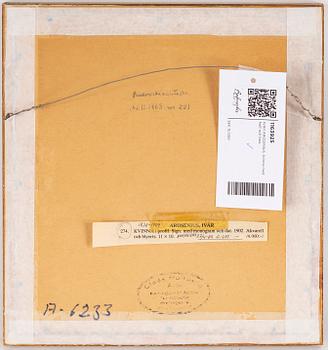 IVAR AROSENIUS, watercolor and pencil, signed and dated 02.