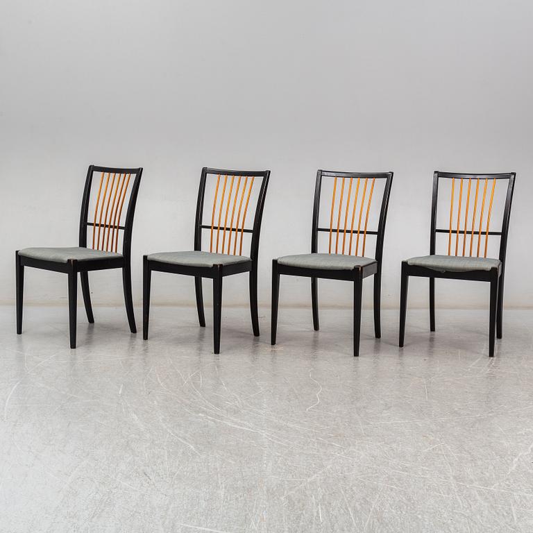 Four painted chairs, second half of the 20th century.