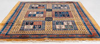 An oriental 'garden' carpet of Safavid design probably from the Shiraz area, Iran, c 343 x 254 cm.