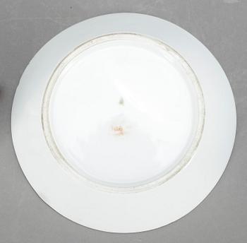 KOPPAR med FAT, 3 st, porslin, Dihl et Guerhard, Paris, empire, 1800-talets början.