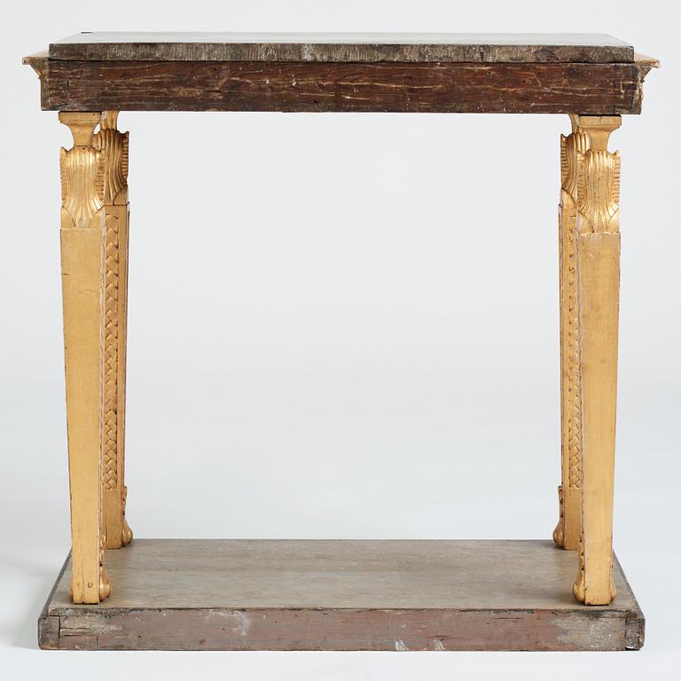 A late Gustavian early 19th century console table by J Frisk.