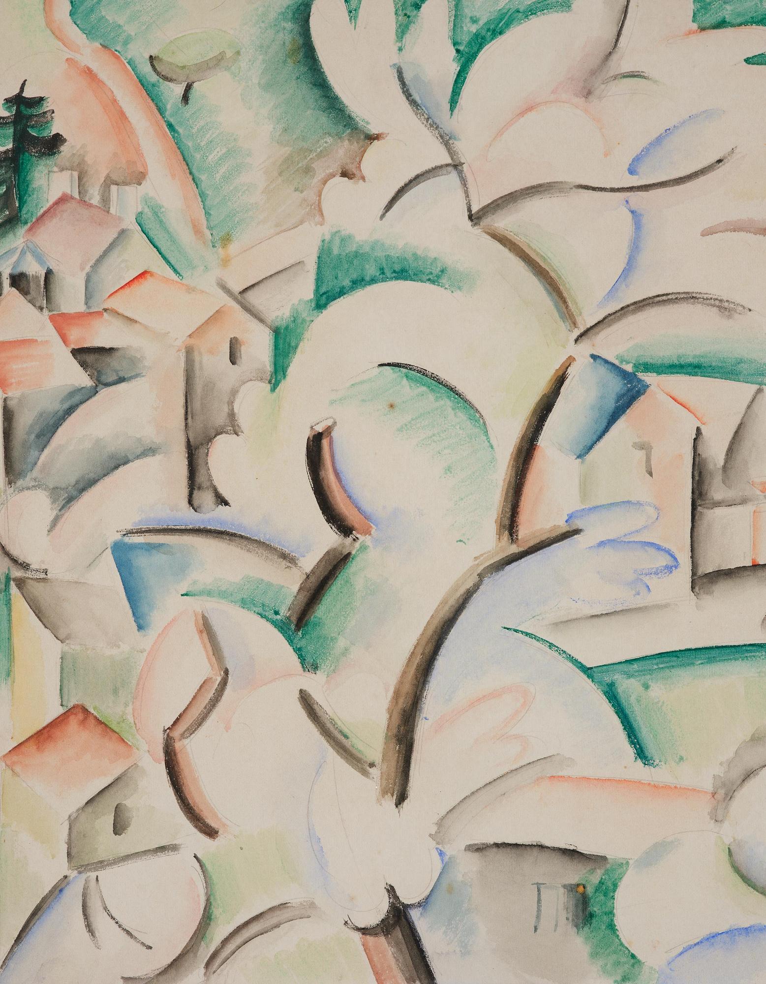 André Lhote, "Village aux arbres en fleurs".
