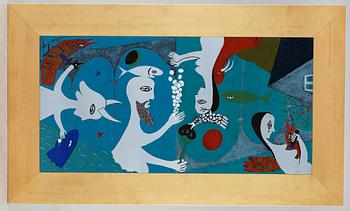 EGON MÖLLER-NIELSEN, soffbord med emaljskiva, 1951.