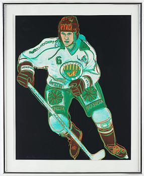 Andy Warhol, "Frölunda Hockey Player".