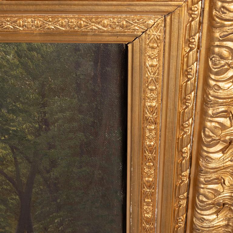 Unknown artist, Forest landscape, Denmark, 19th century.