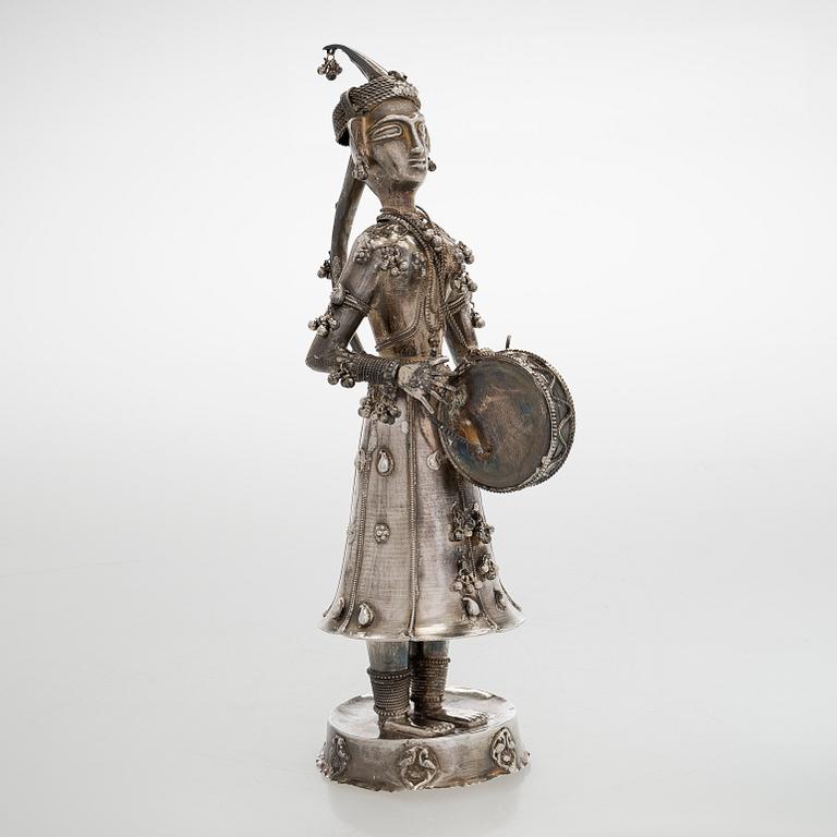 Figuuri, hopea, leimaamaton, Intia/ MYanmar 1900-luku.