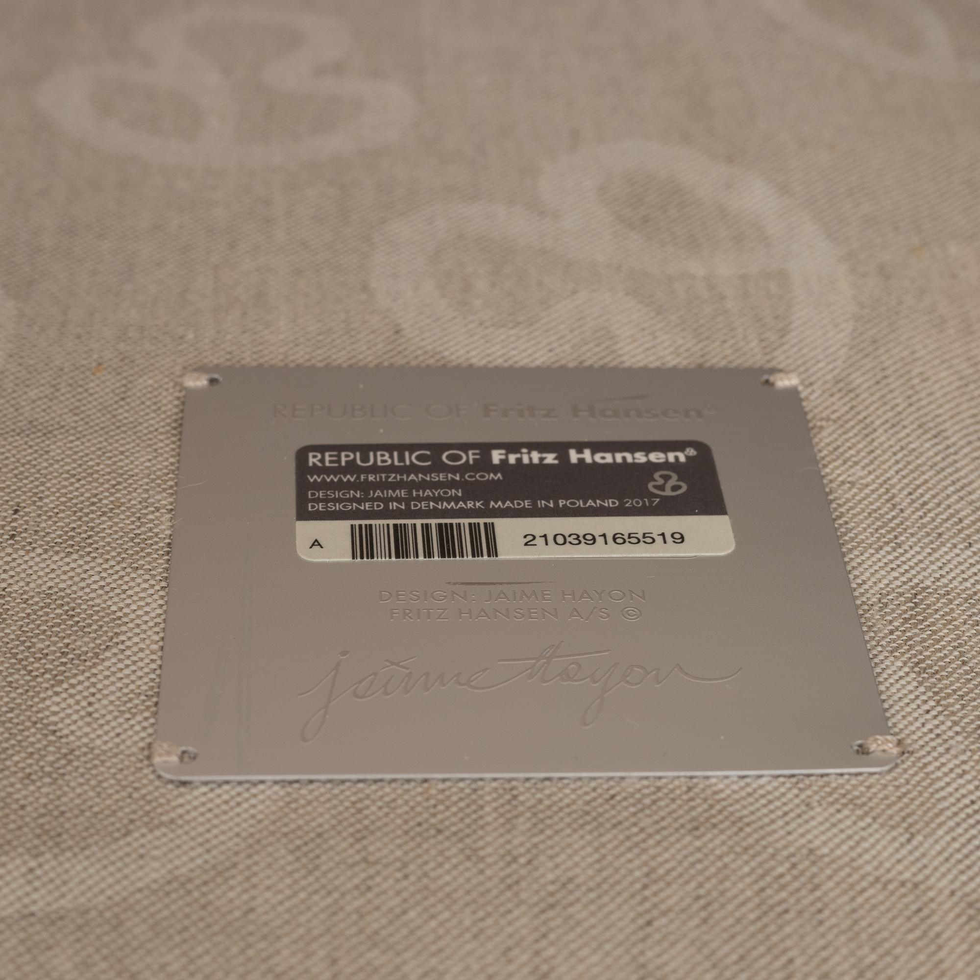 Jaime Hayon, a pair of 'Ro' lounge chairs with footstools, Fritz Hansen.