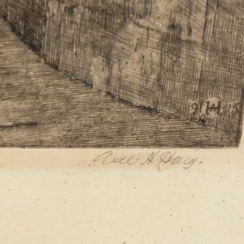 AXEL HERMAN HÄGG, Etching, 1915, signed.