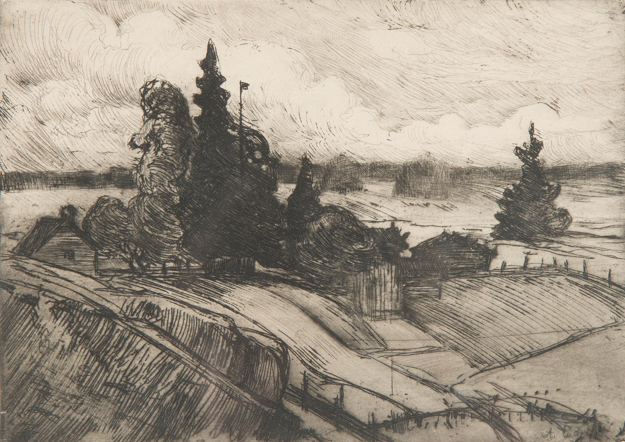 Albert Edelfelt, Kesämaisema Uudeltamaalta.
