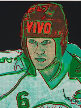 Andy Warhol, "Frölunda Hockey Player".