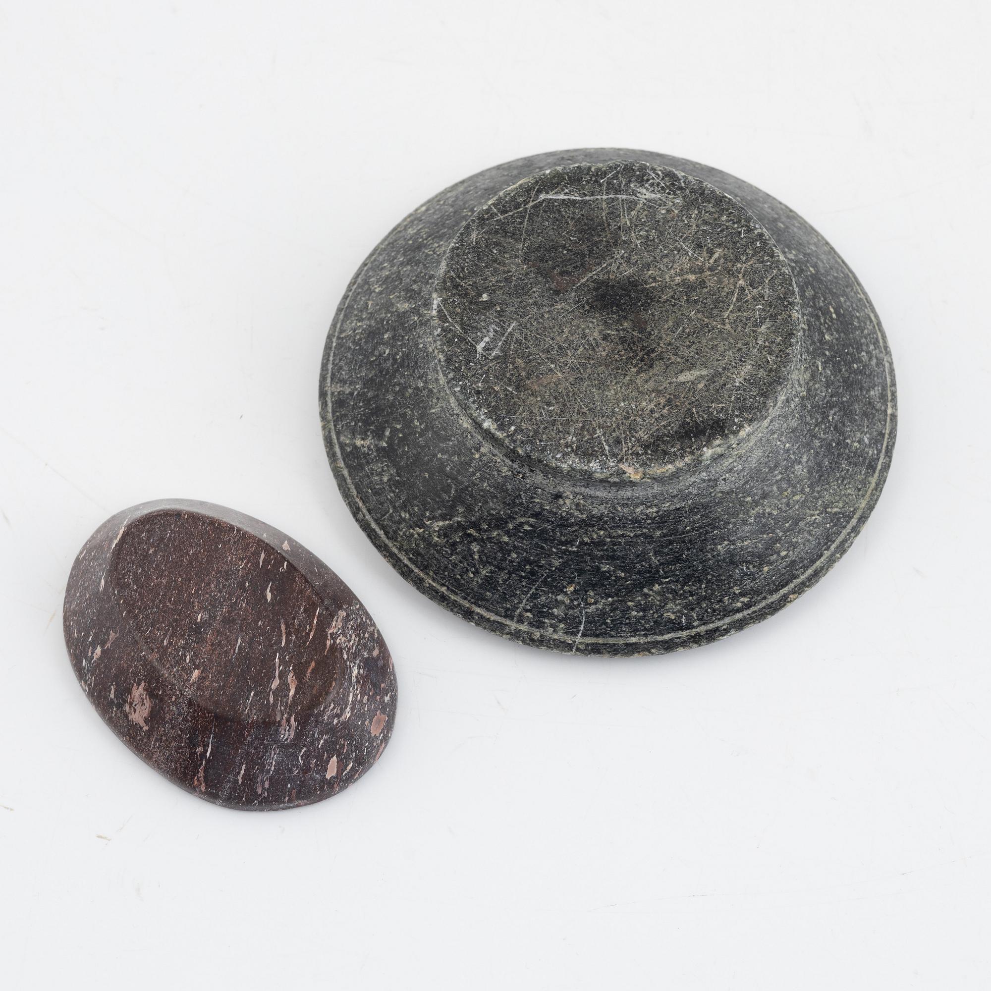 A pair of 'Kolmård' marble salts, 19th century.