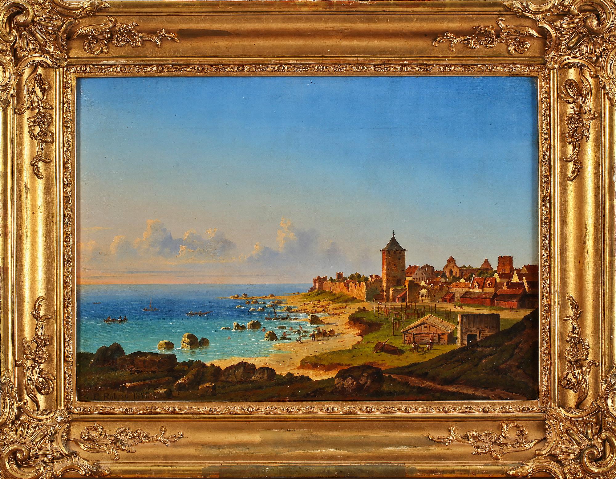 EMIL ROBERG, olja på duk, sign. o dat. "1858".