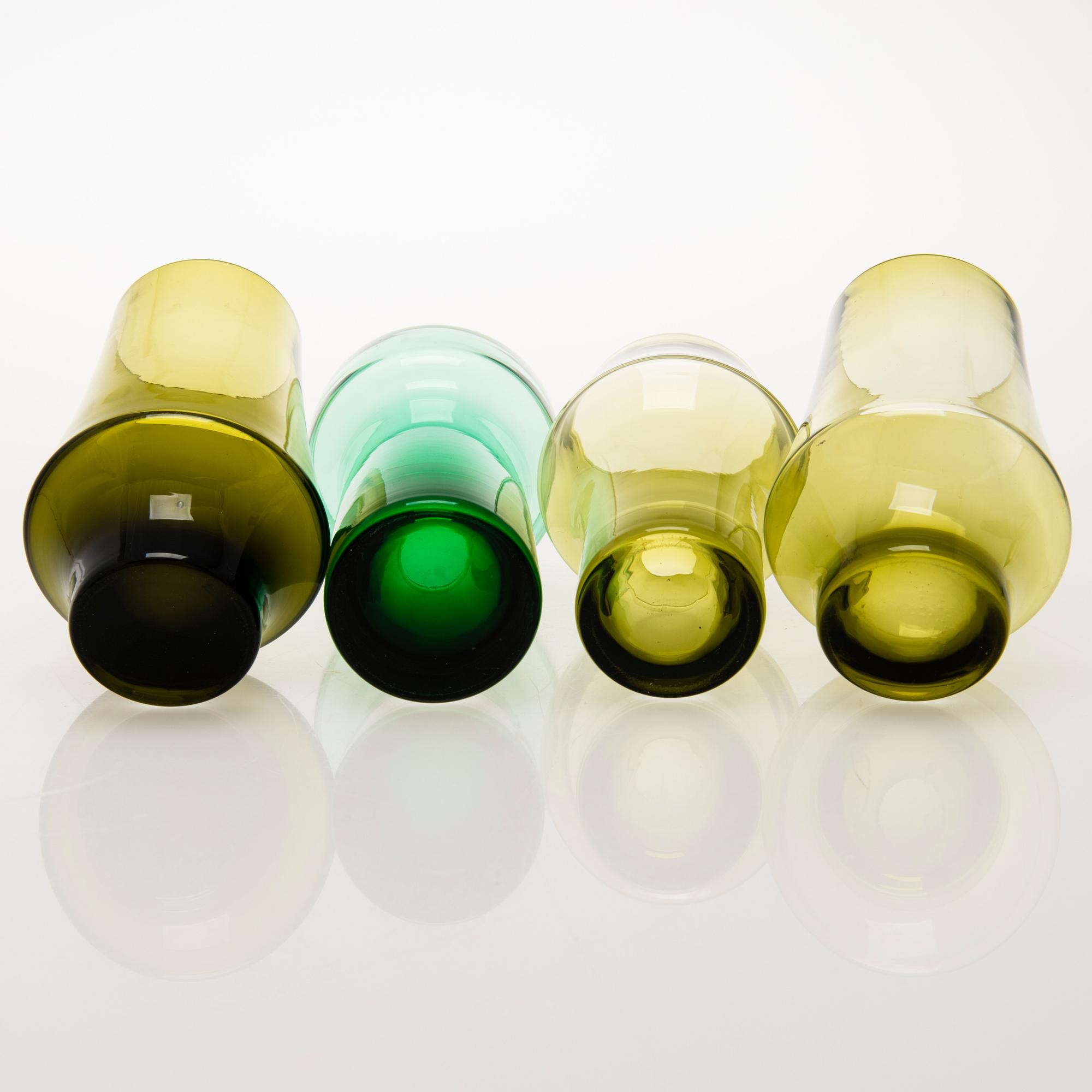 VASER, 8 st, glas, Riihimäen Lasi, Finland 1960-70-tal.