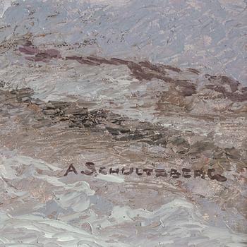 ANSHELM SCHULTZBERG, oil on canvas, signed.