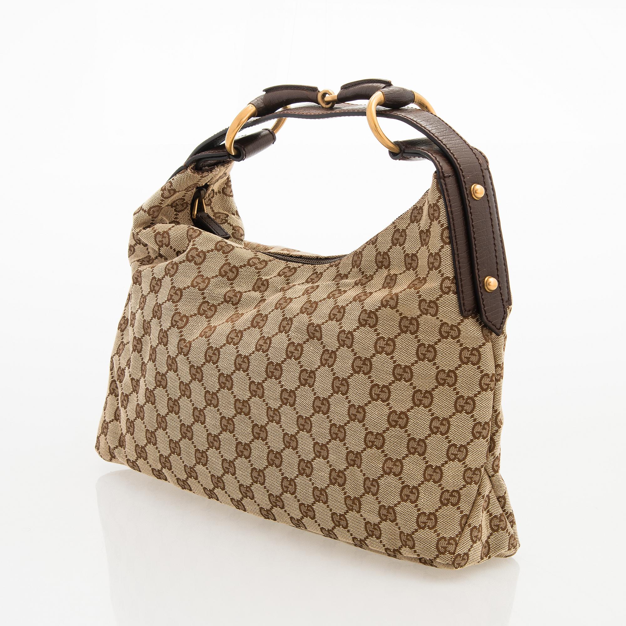 Gucci, a 'Horsebit Guccissima Canvas Hobo Bag'.