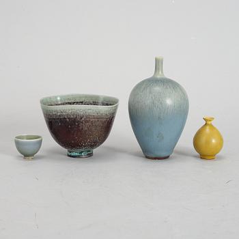 BERNDT FRIBERG, four stoneware pieces from Gustavsberg Studio.