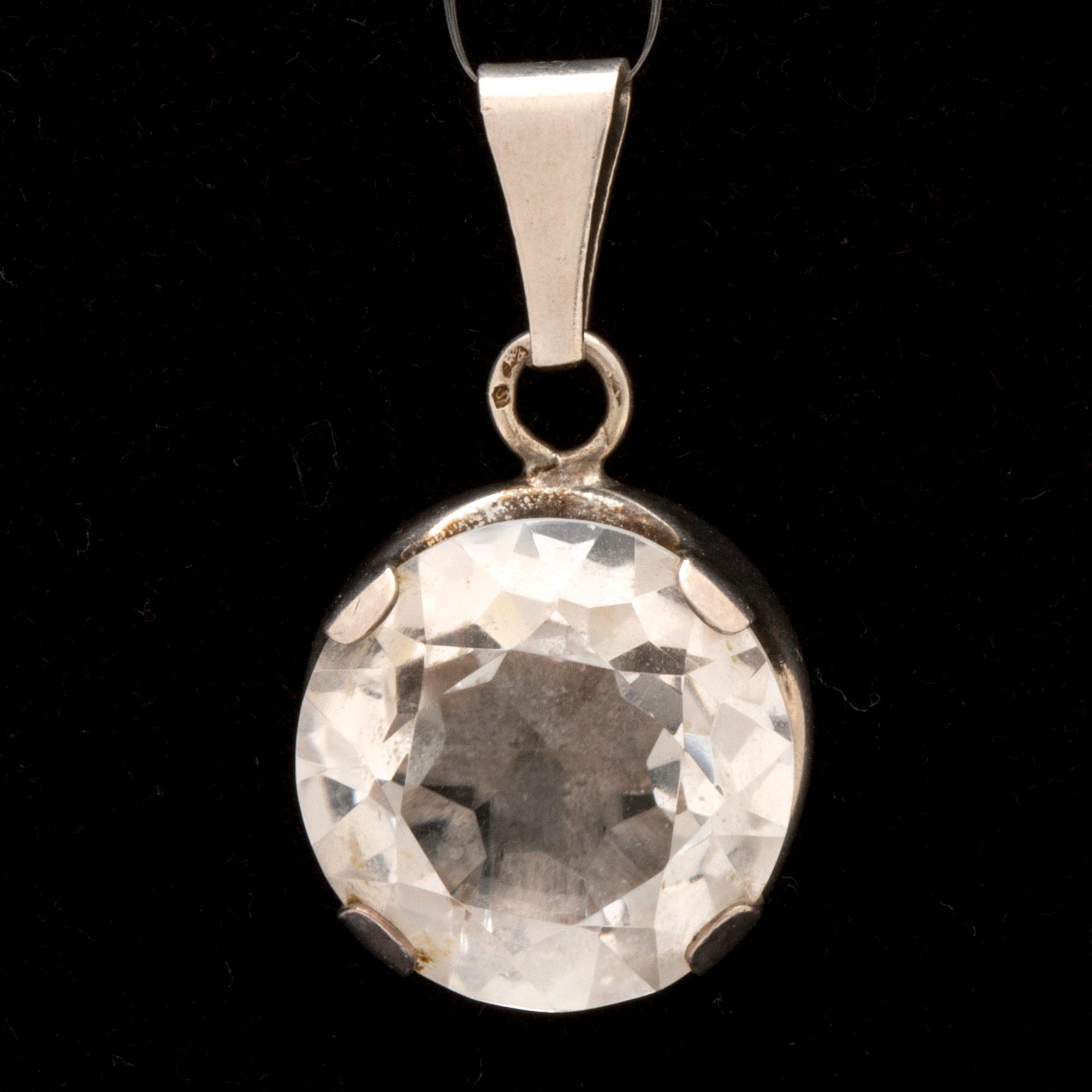 Silver jewellery, rock crystal, Karl Laine, Stigbert and others, 6 lots.