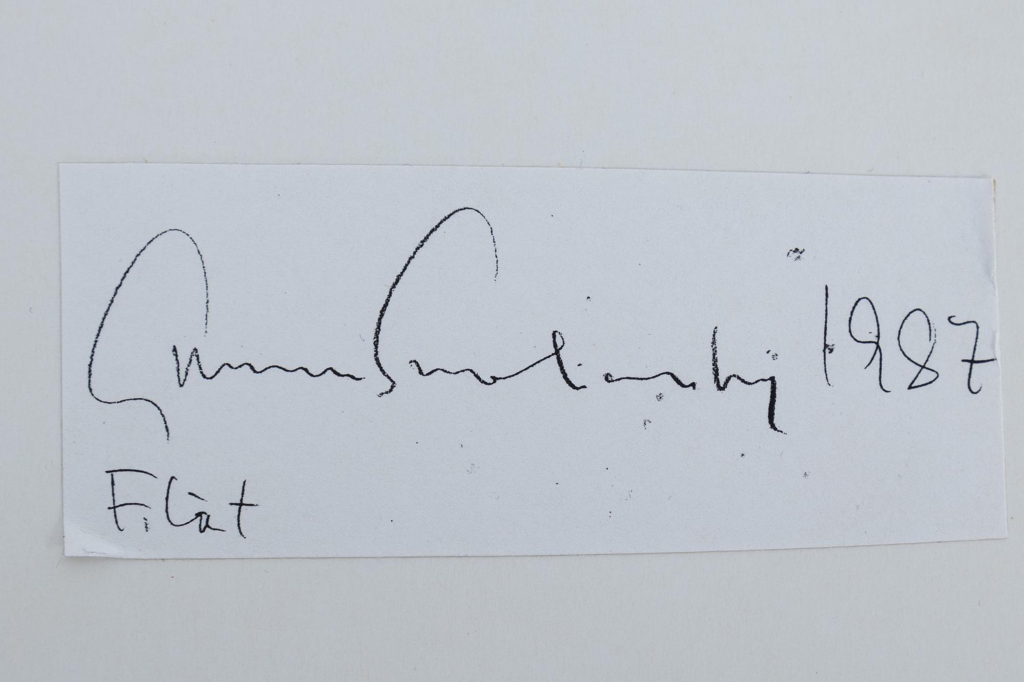 Gunnar Smoliansky, photograph signed verso.