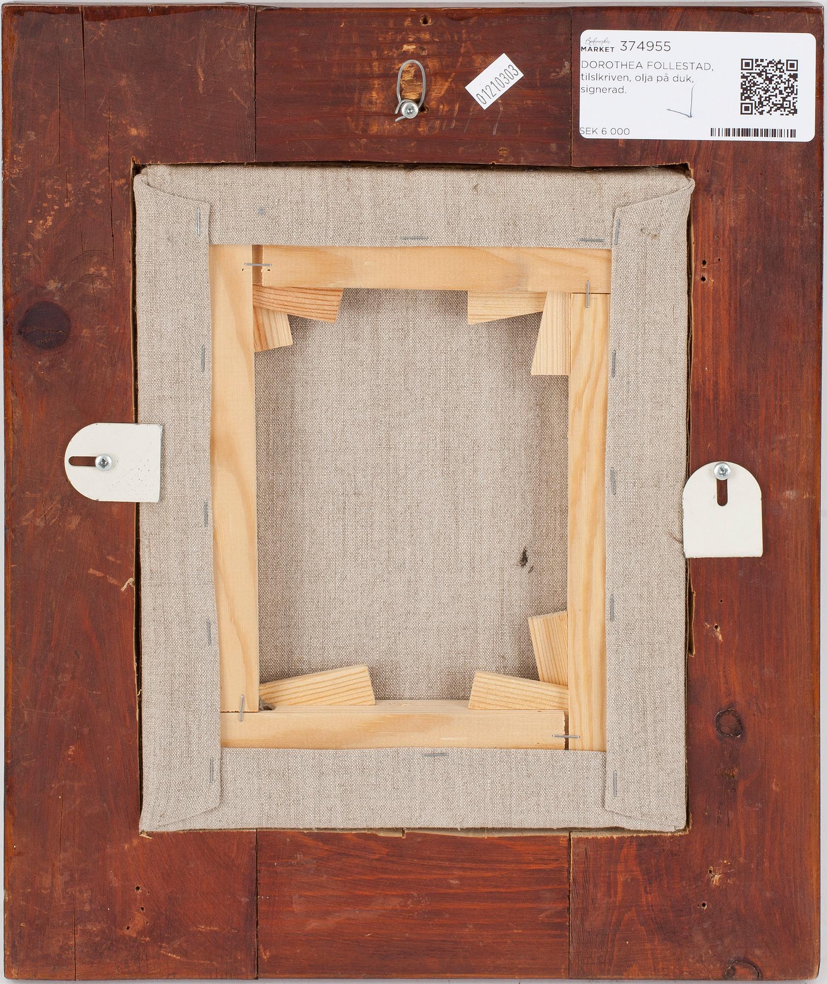 DOROTHEA FOLLESTAD, olja på duk, signerad.