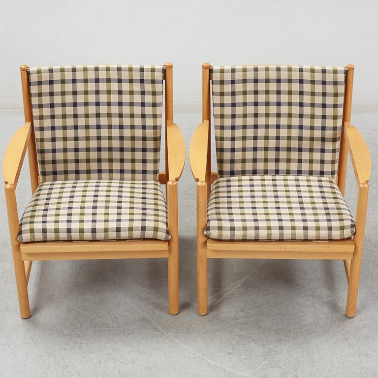 Børge Mogensen, karmstolar ett par, "Tremme hvilestol", Fritz Hansen.