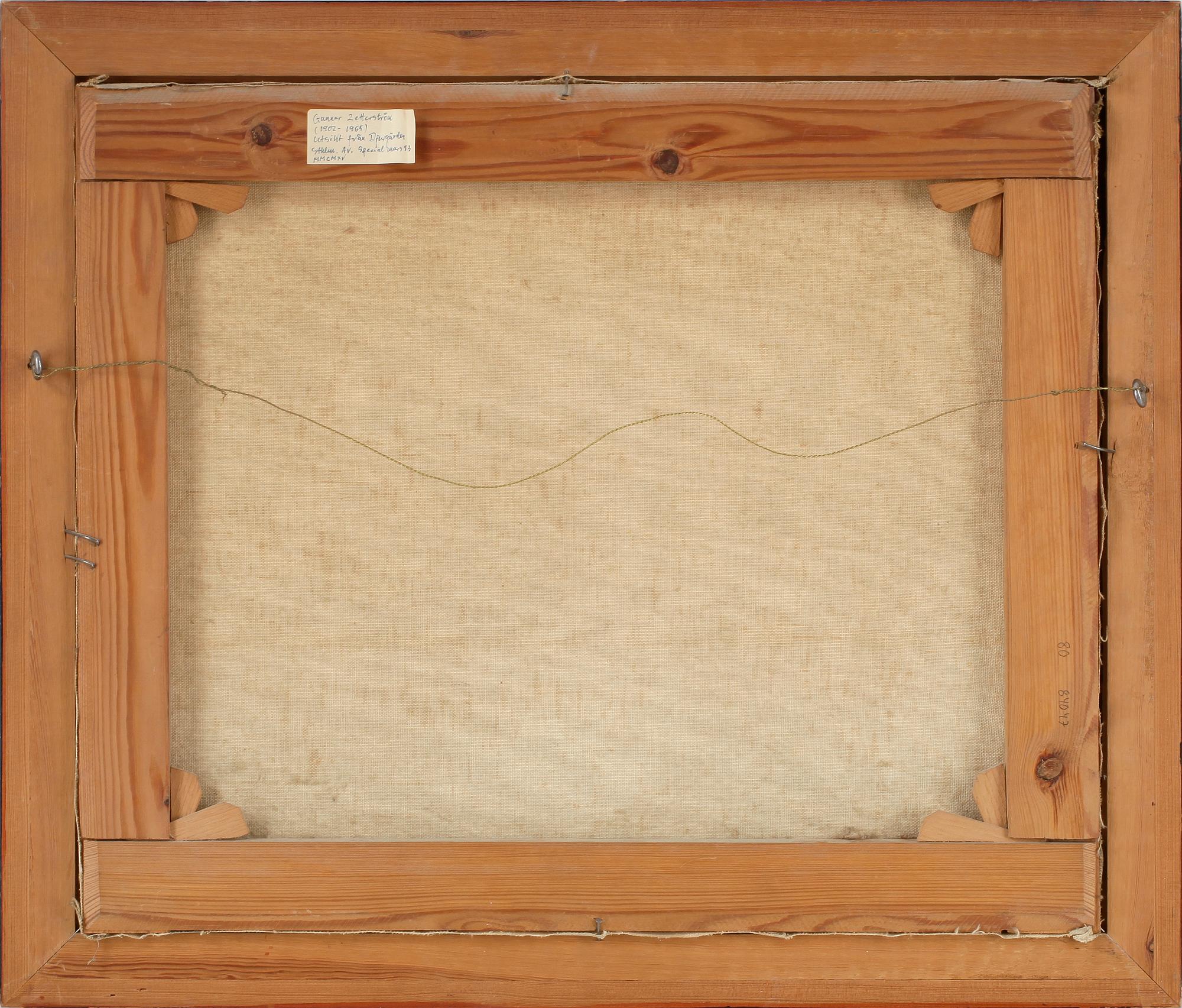 GUNNAR ZETTERSTRÖM, olja på duk, signerad.