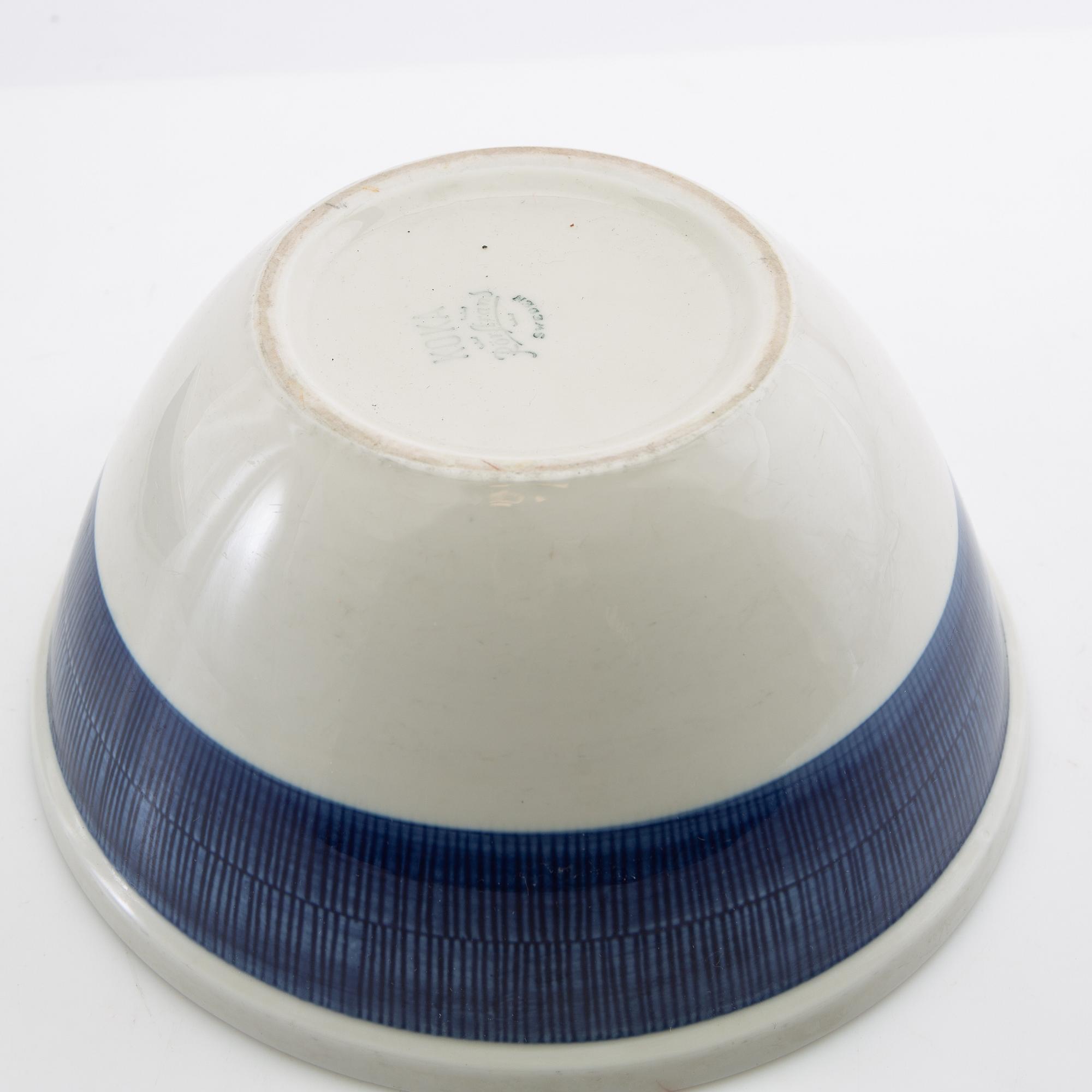 Hertha Bengtson, servis 9 dlr "Koka blå" Rörstrand 1900-talets mitt porslin.