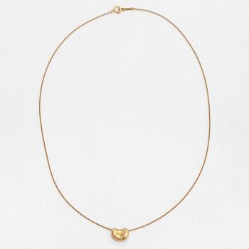 Tiffany & Co, Elsa Peretti, an 18K gold 'Bean' necklace.