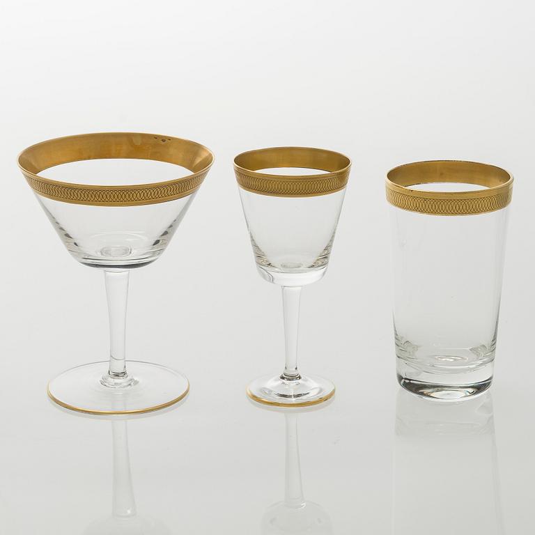 A mid-20th century glass service, 71-pieces.
