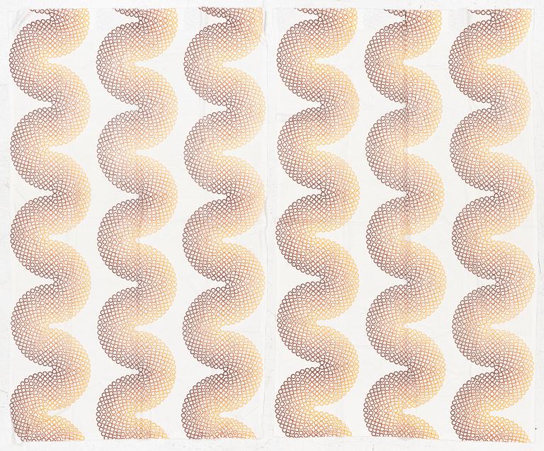 Verner Panton, gardiner, ett par, "Kurve", Mira X, Danmark.