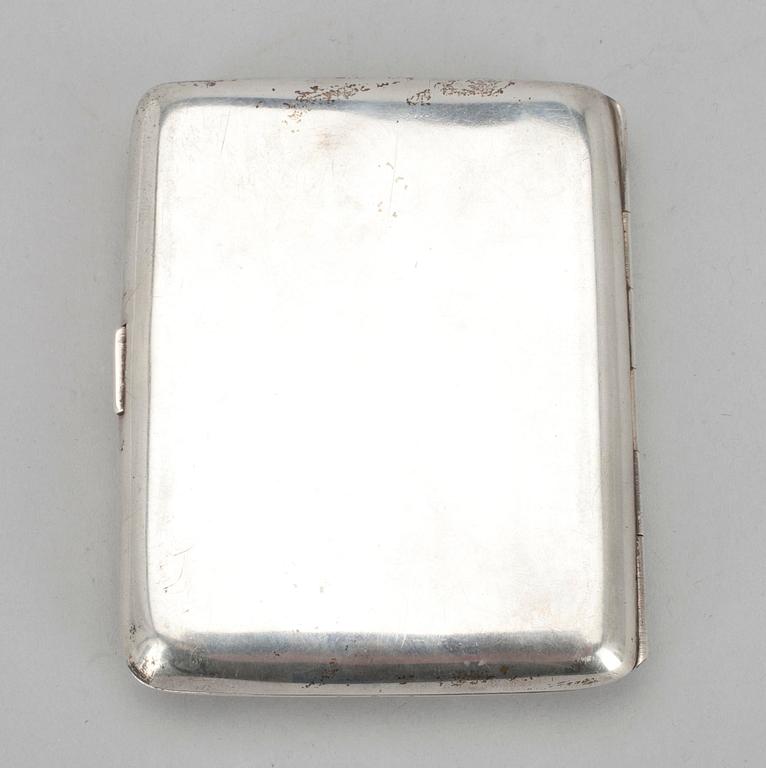 CIGARETTETUI, silver, sekelskiftet 1800-/1900-tal.
