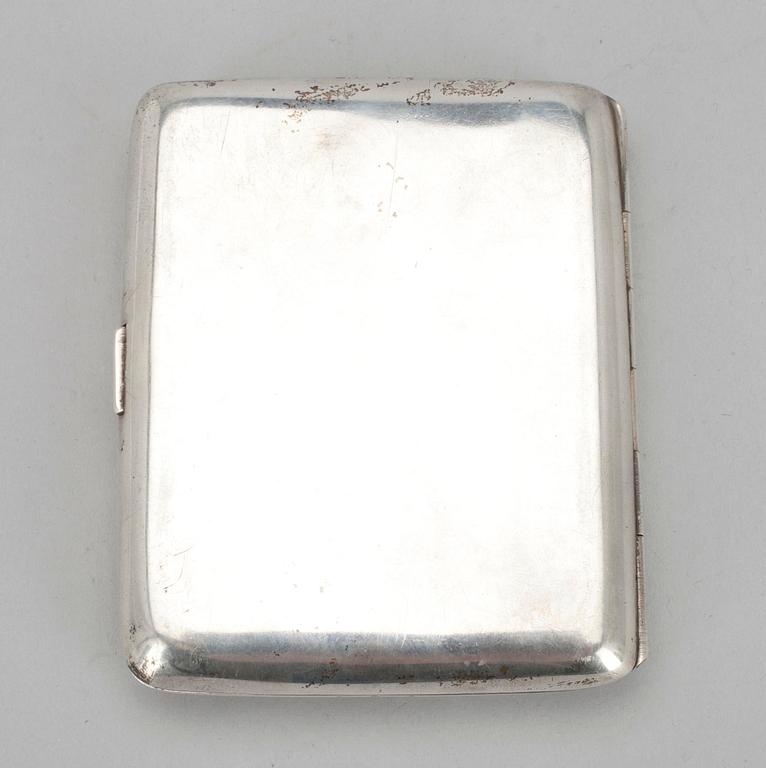 CIGARETTETUI, silver, sekelskiftet 1800-/1900-tal.