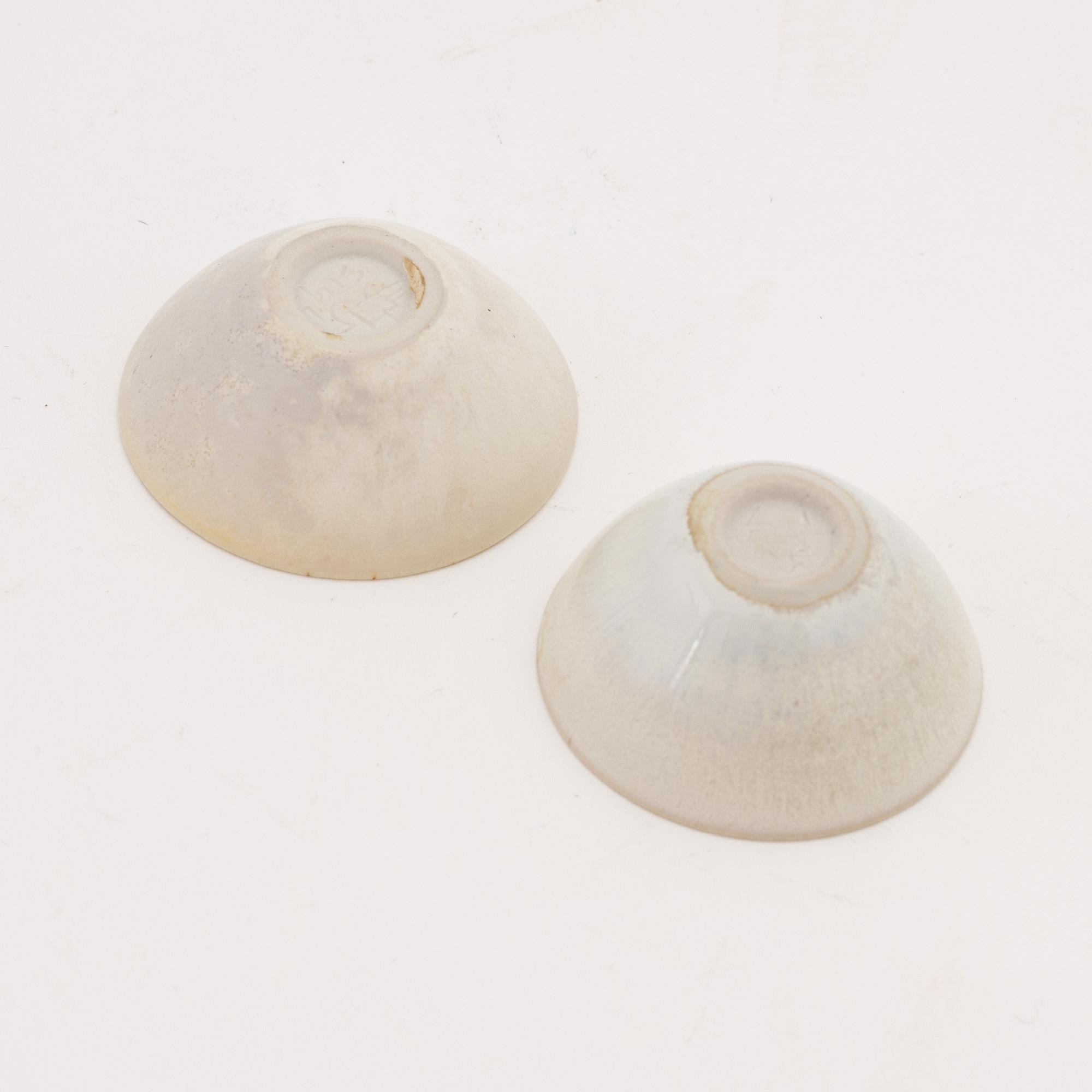 Stig Lindberg, a set of four stoneware miniatures, Gustavsbergs studio.