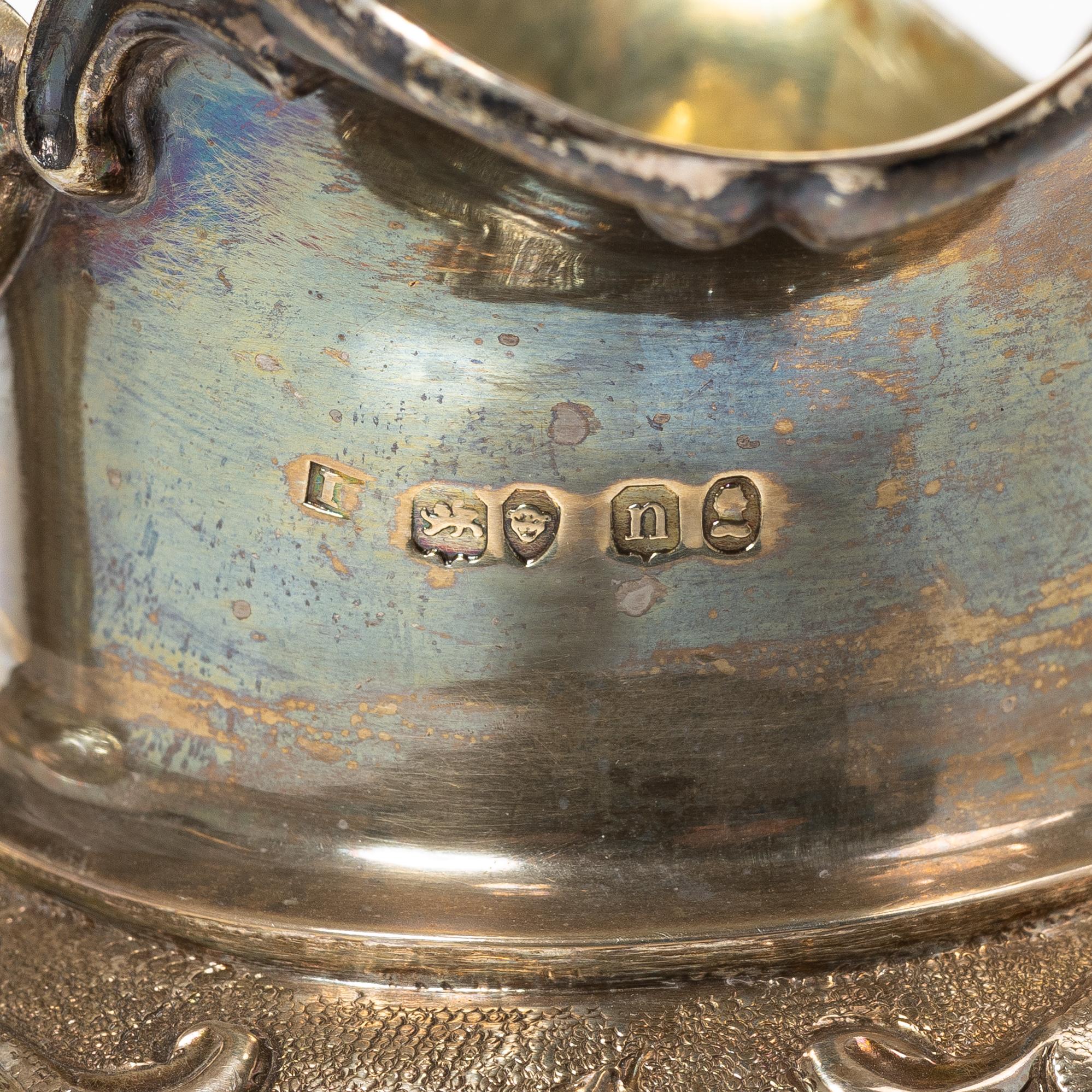 Kaffe- och teservis, 4 delar, silver, London, England 1828-29, Joseph Craddock resp Josiah Barnett.