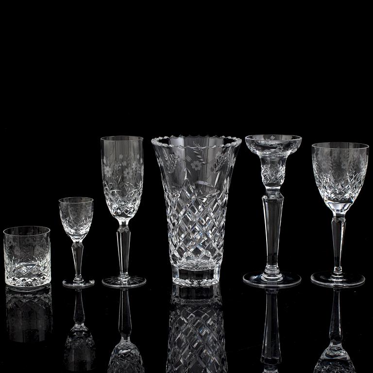GLASSERVIS, 53 delar, "Haga", Kosta Boda, 1900-talets andra hälft.