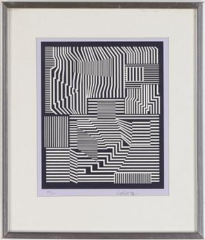 VICTOR VASARELY, färgserigrafier 7 stycken. Signerade och numrerade 104/250.