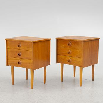 A pair of bedside tables, 1950's/60's.