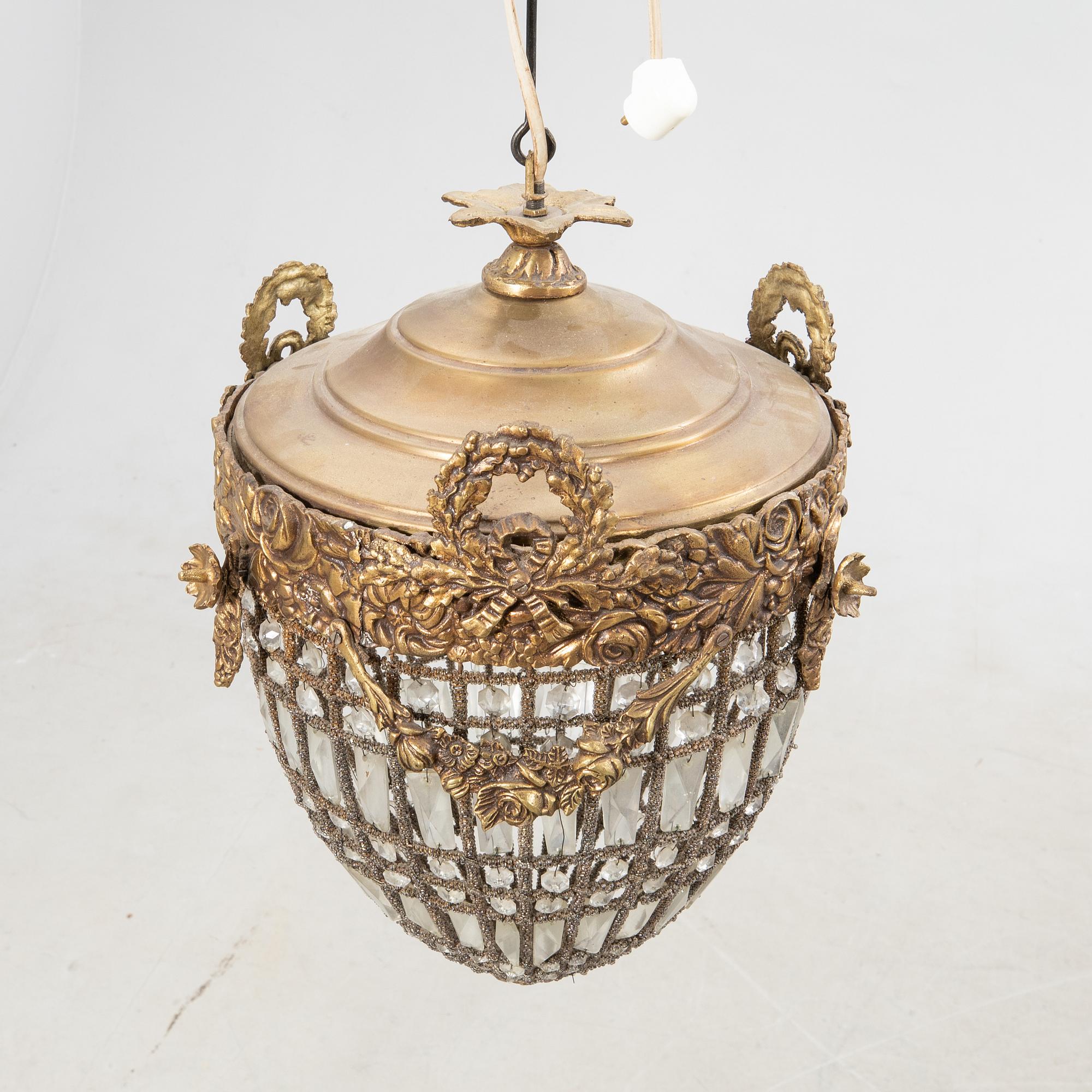 Ceiling lamp Louis XVI style, second half of the 20th century.
