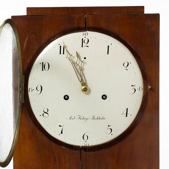 A table clock, the dial signed anders Moberg, Sweden, 19th century.