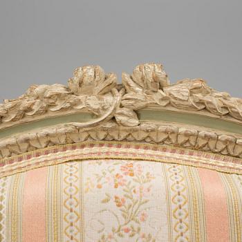 SALONGSGRUPP, 7 delar, gustaviansk stil, 1900-talets början.