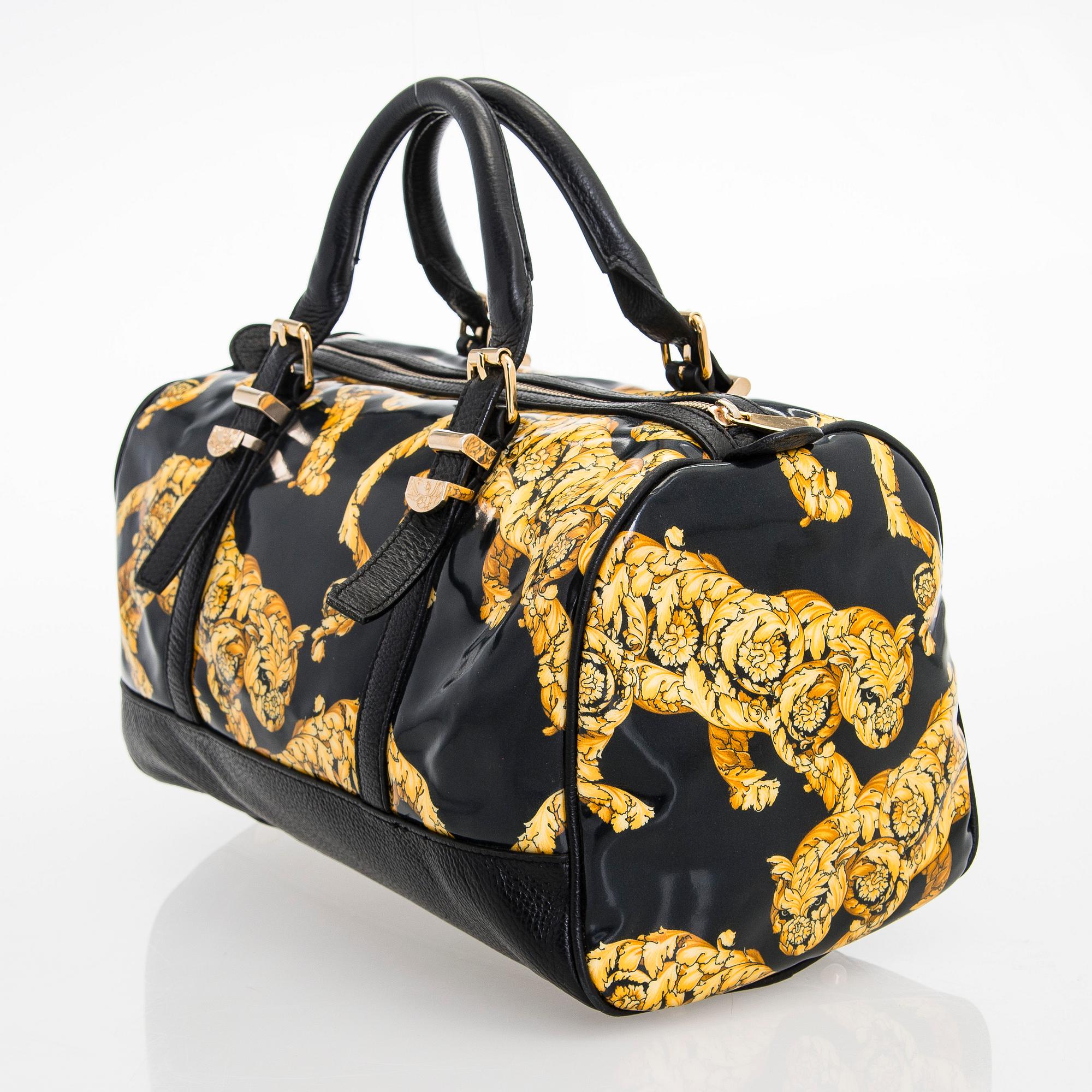 Versace Collection, "Hibiscus Leopard Print" väska.