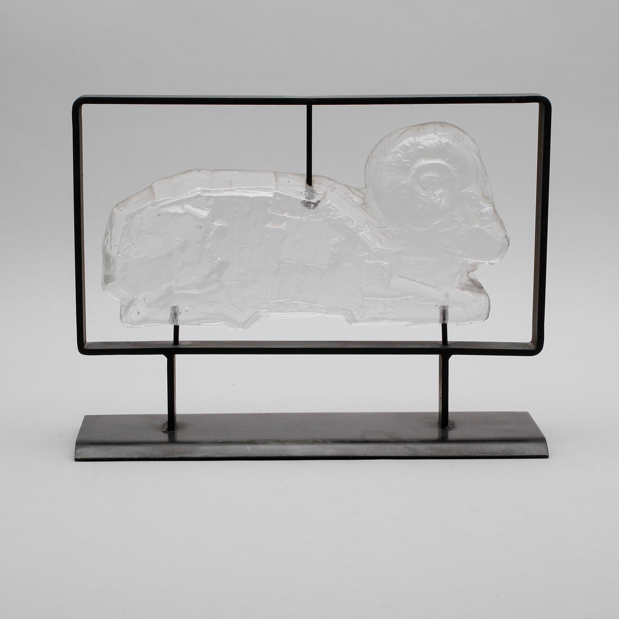 ERIK HÖGLUND, skulptur, glas, Boda.