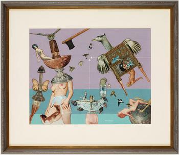MAX WALTER SVANBERG, mixed media with collage, signed and dated -67.
