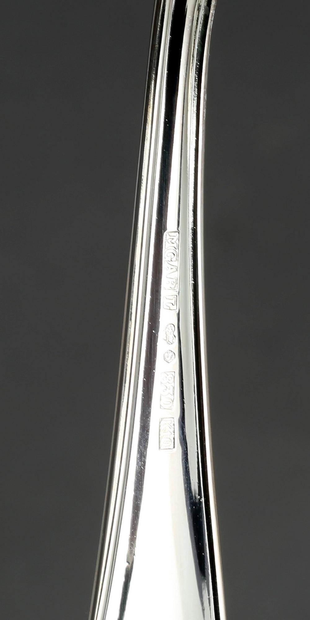 PARTI SILVER, 60 delar, inklusive 5 uppsättningar kaffeskedar, majoriteten Lidköping, mitten 1900-talets. Vikt ca 821 g.