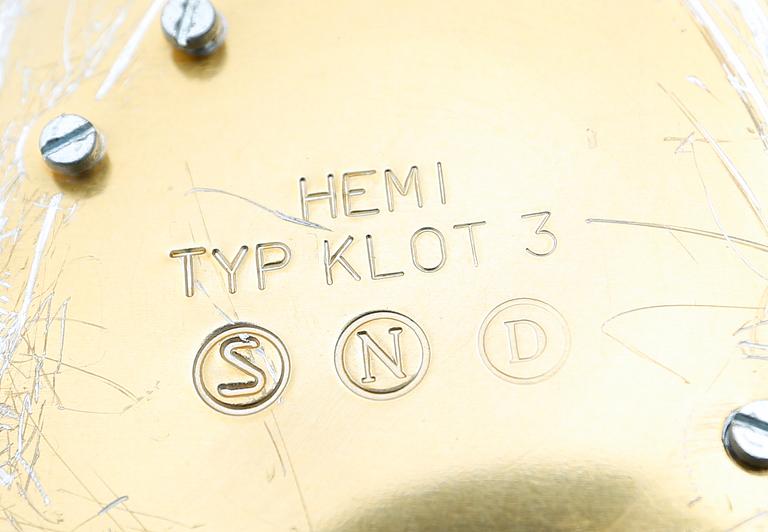 VÄGGLAMPOR, 6 st, "Klot 3", Hemi, 1970-tal.